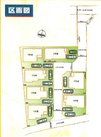 川越市安比奈新田新築戸建　全７棟の区画図