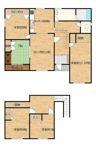 網走市向陽ケ丘５丁目　中古住宅の間取り|【リフォーム後】リフォーム後の間取図予定です。