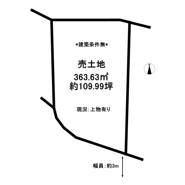 鳥取市江津土地の土地図