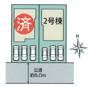 あきる野市原小宮1丁目　新築戸建全2棟の区画図