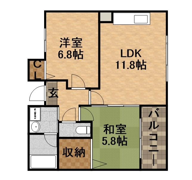 フローラル宝塚の間取り