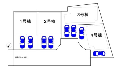 【区画図】 | 東羽衣６丁目　新築分譲住宅　全４区画 | 【令和８年９月完成予定！全４区画】南東向き日当たり良好！たっぷりの陽光に包まれる明るい住まいです！資料請求だけでもお気軽にお問い合わせください！