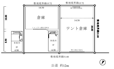 江東区新木場３丁目の倉庫の間取り