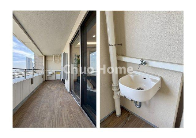 プライヴブルー東京のバルコニー|ゆとりのあるバルコニーには外水栓が付いています