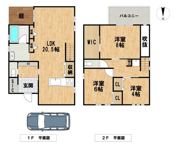 中古戸建　大阪市西淀川区中島1丁目の間取り