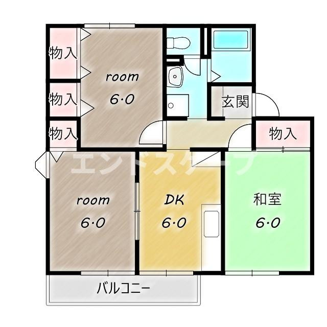 セジュールフジＡの間取り|高崎、前橋のお部屋探しはエンドスケープまで！お客様の理想お聞かせ下さい♪
