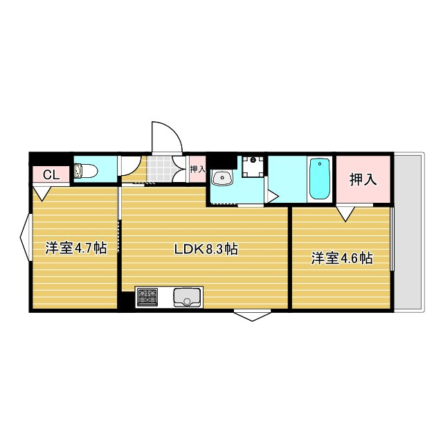 クリエオーレ佃の間取り
