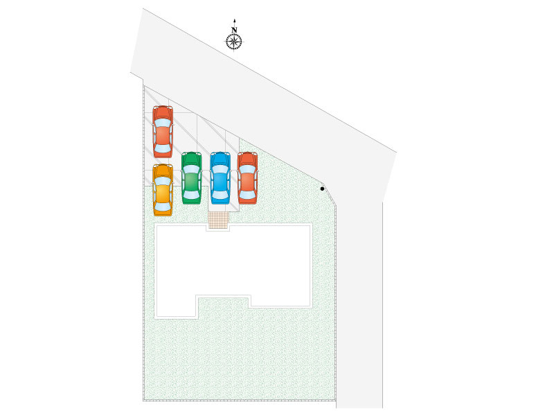 【館林市堀工町7期全1区画　区画図】
敷地面積375.43㎡(113.56坪)
建物面積97.71㎡(29.55坪)
5台駐車可能！！