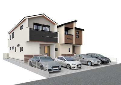 【外観パース】 | 秦野市羽根　全２棟　新築住宅