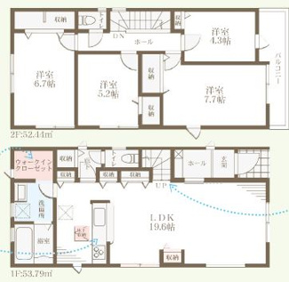 【間取り】 | 新築戸建　明石市田町１丁目 | ４ＬＤＫ