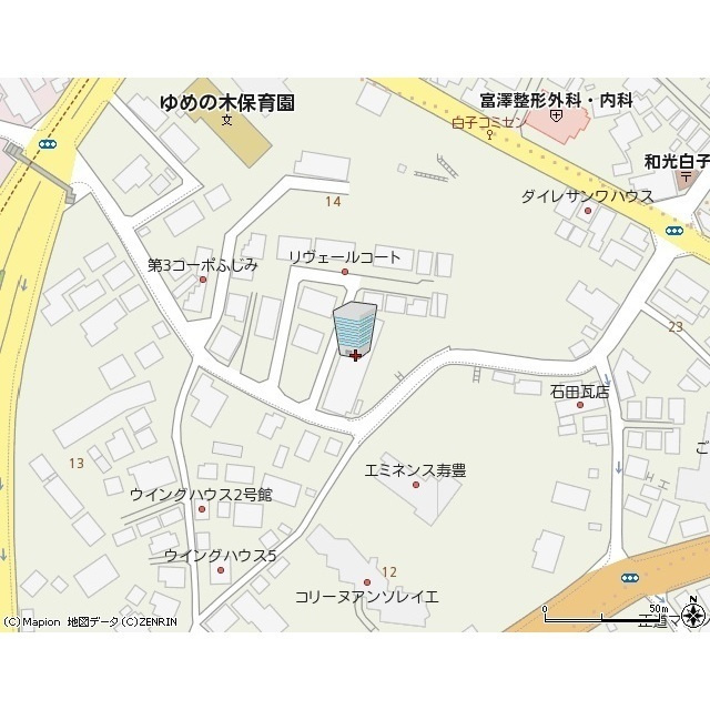サンワパレスの地図