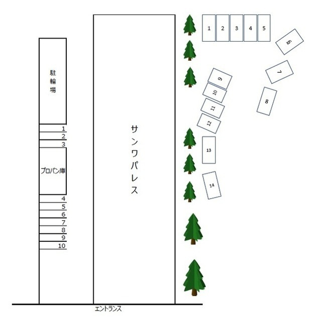 サンワパレスの区画図