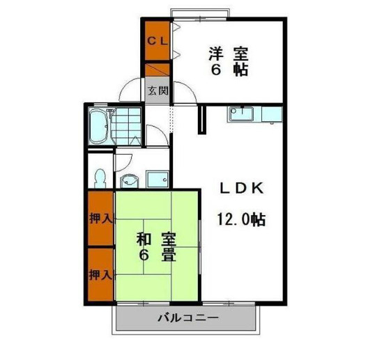 セジュール清水A棟の間取り