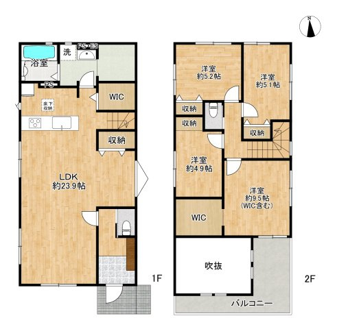 仙台市若林区保春院前丁1期の間取り