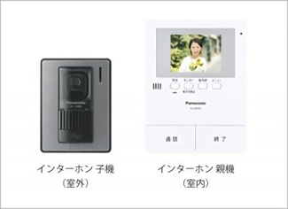 【その他】 | 新潟市西区寺尾台 第2  1号 | 手放し通話ができ、送話表示灯で送話・受話状態が確認できます。映像と音声で玄関先の様子をチェックできるモニター機能や、夜間の訪問者の顔も確認できるLEDライトを装備しています。