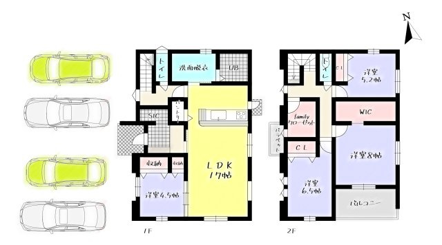 Adoble+ーアドブル＋小倉南区志井1丁目1期　【小倉南区　新築戸建て】の間取り|Adoble+ーアドブル＋小倉南区志井1丁目1期　【小倉南区　新築戸建て】