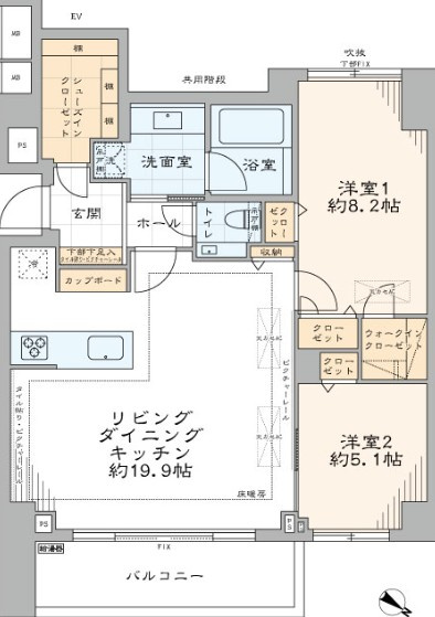 南平台ハウスの間取り