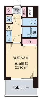ビイルーム新宿の間取り