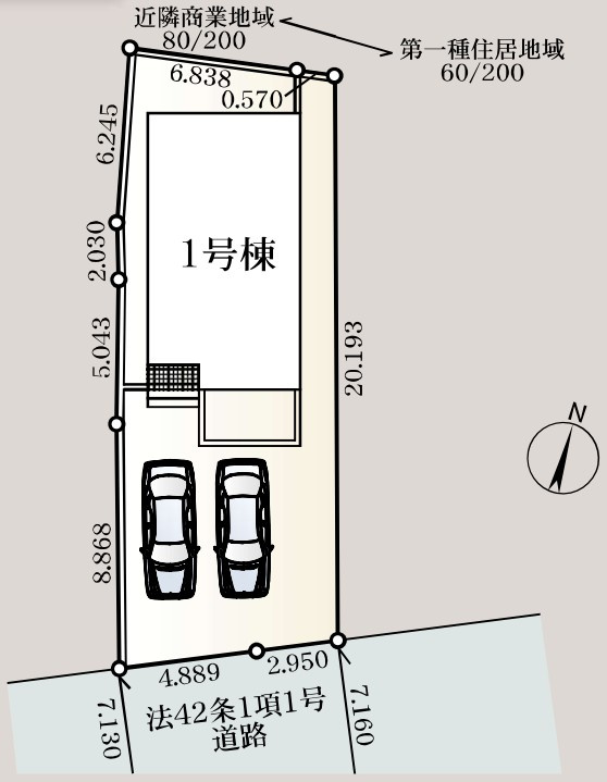 Cradle garden　行田市桜町第5の区画図|図面と現況が異なる場合、現況を優先とします。