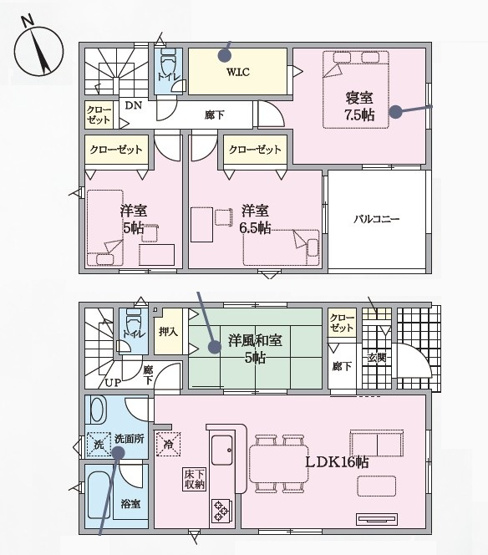 【間取り】 | 御殿場市北久原第3　新築戸建　5号棟