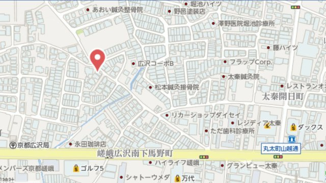 京都市右京区嵯峨広沢南野町　新築戸建の地図