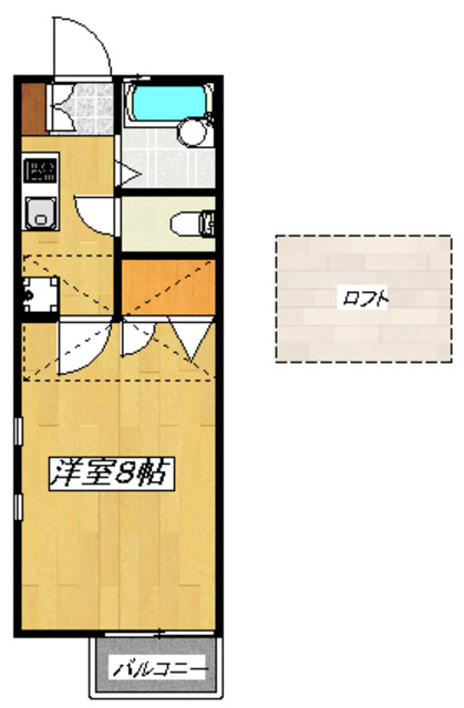 ベルクハイムの間取り|南向きの角部屋です☆