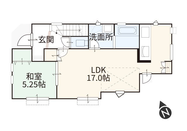 【中古戸建て/庭付き】枚方市松丘町2階建ての間取り|2階建て4LDKの間取り。随所に収納を配置し、すっきり整頓できます。