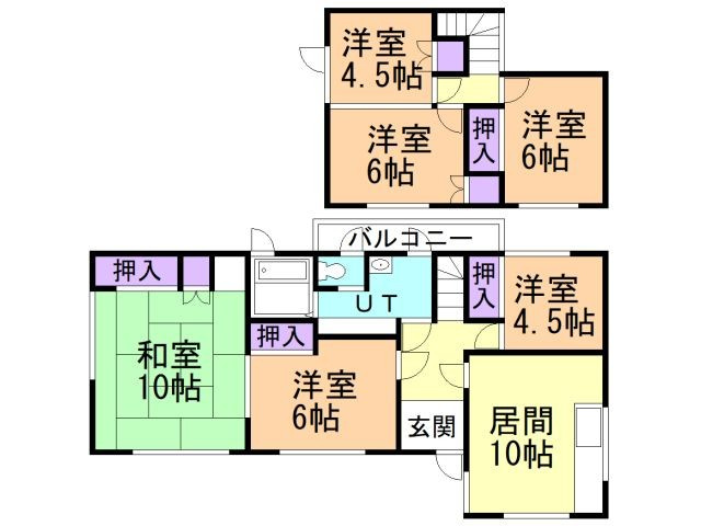 室蘭市東町3丁目11-1戸建の間取り