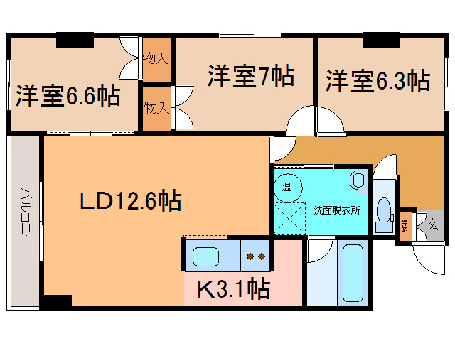 CENTER　CITY⑥の間取り