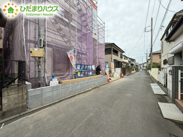 北本市石戸第2　新築戸建　リーブル01の前面道路含む現地写真|9/4　撮影