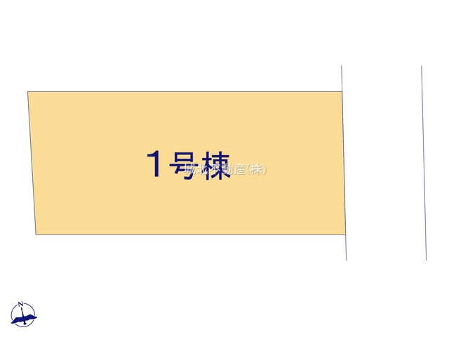 練馬区上石神井南町 限定1棟の区画図|土地面積106.79㎡ 南東側公道に面する整形地
