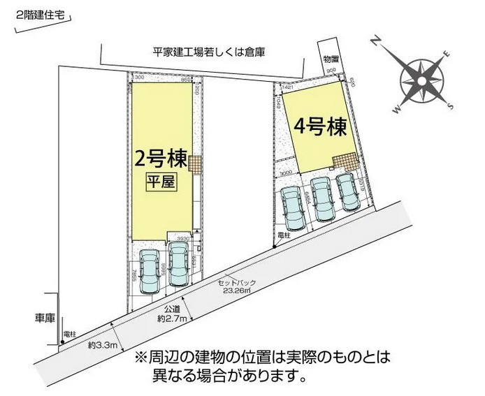 上尾市領家３期　全２棟　２号棟の区画図