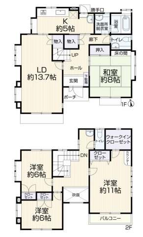 【間取り】 | 4LDKはリビングダイニングキッチンと4つの居室がある間取りで、大家族や二世帯住宅に最適。広々としたリビングで家族団らんを楽しみ、個室でプライベートな時間も確保でき、快適な生活を送ることができますよ。