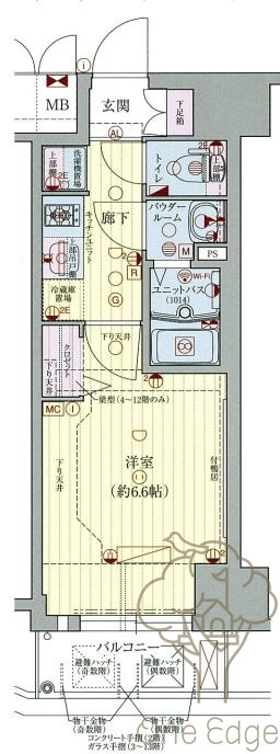 プレサンス梅田Ⅱの間取り