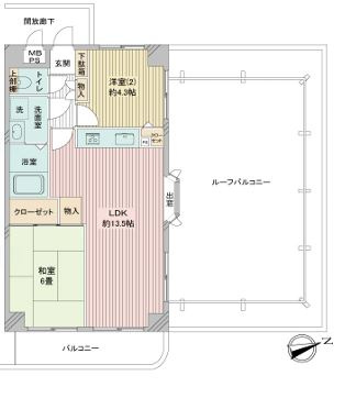 【中古マンション】カザベーラ坂戸の間取り
