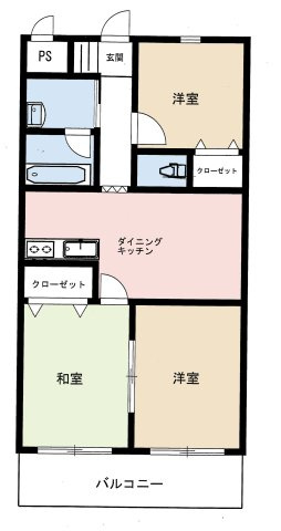 【間取り】 | ヴィラ星が丘 | 3DKは、ダイニングキッチンと3つの居室がある間取りです。ファミリー層や、個室を複数必要とするご家庭に適しています。食事スペースとくつろぎの場を分け、それぞれの個室も確保できるため、快適に過ごせます。