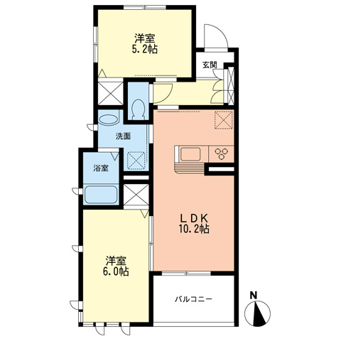 レユシール大船の間取り