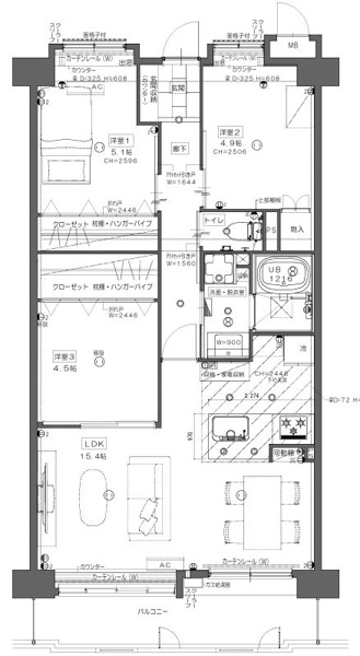 【間取り】 | エンゼルマリナコート姪浜弐番館☆仲介手数料無料☆