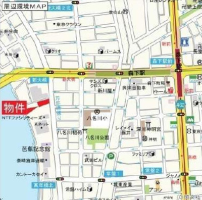 【地図】 | フラッツ新大橋Ⅰ