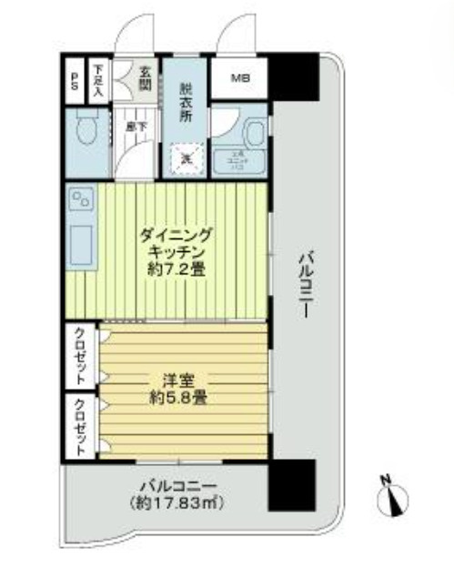 ライオンズマンション日吉町【キャッシュバック対象】の間取り