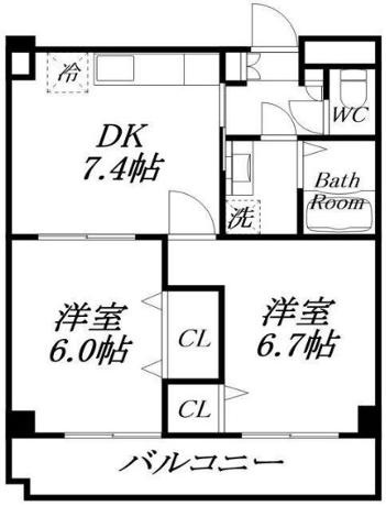 【間取り】 | ルブニール西郷
