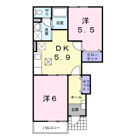 【間取り】 | パークビサイド　一ツ橋Ｃ