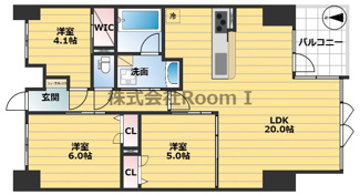 【間取り】 | S-RESIDENCE谷町六丁目alo | カラーパターンあり(偶数階:ブラウン、奇数階:ナチュラル)