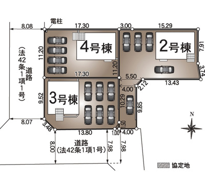 【区画図】 | 磐田市川袋 4期 新築一戸建て 3号棟 | 3号棟の区画図です
