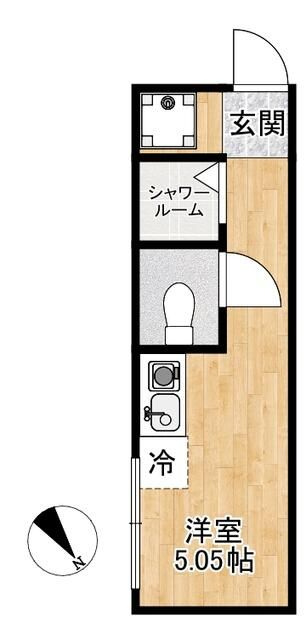 荒川区町屋５丁目のアパートの間取り