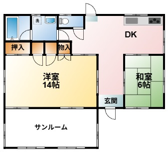 下ヶ傍示　中古戸建の間取り