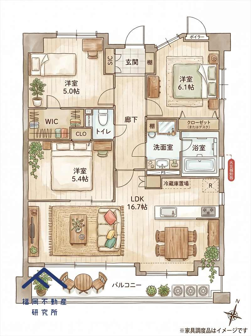 アクロス春日プレジールの間取り