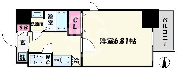 フォーリアライズ難波シエロの間取り|フォーリアライズ難波シエロ　間取り