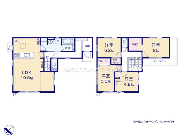 上尾市中妻6期　新築戸建　LIGARE01の間取り