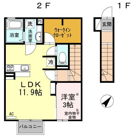 カルポス安茂里の間取り
